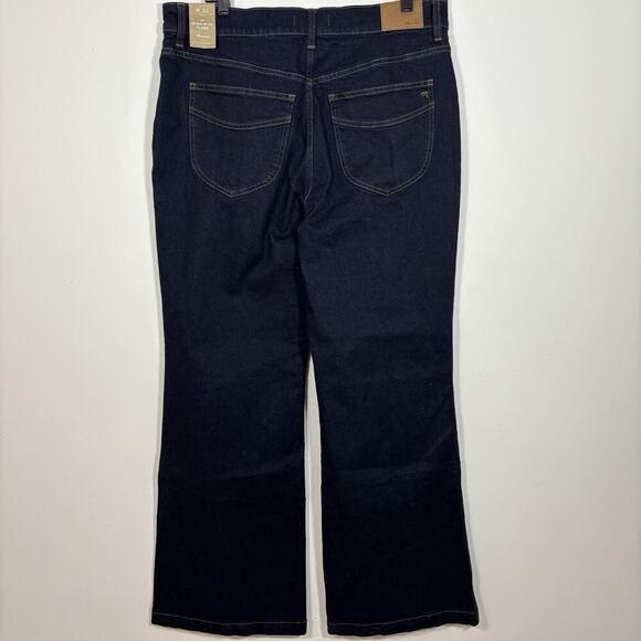 Madewell 11" High Rise Flare Jeans Womens 32 Magic Pockets Denim NWT Dark Wash - Picture 10 of 10